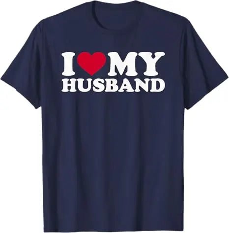 My Wife Beats Me - Husband T-Shirt I Love My Husband Letters Printed Saying Tee Funny Relationship Couples Shirts Marriage Tops - Clothesfassion.store