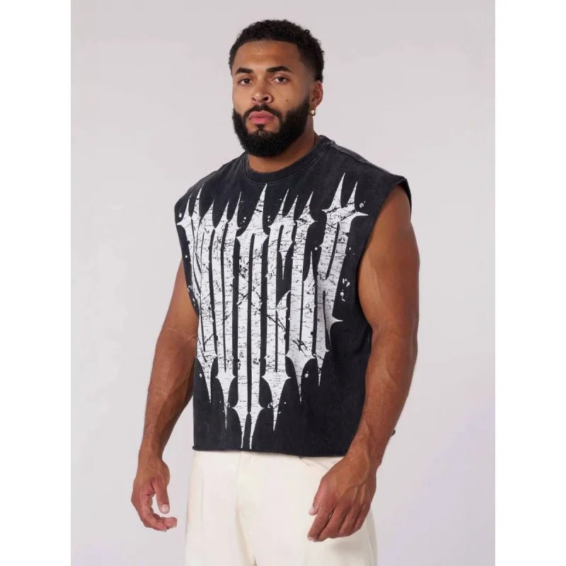 New Arrival Men's Fitness Vest 100% Cotton Sleeveless T-shirt For Gym Workout Bodybuilding Running Tank Top Black Clothing - Clothesfassion.store