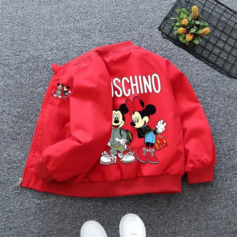 New Autumn Baby Boys Girls Jacket Fashion Cartoon Donald Duck Print Outerwear for Kids Clothes Spring Children Windbreaker Coats - Clothesfassion.store