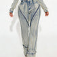 New Fashionable And Sexy Women's High Elasticity Washed Zipper Denim Pants - Clothesfassion.store