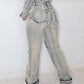 New Fashionable And Sexy Women's High Elasticity Washed Zipper Denim Pants - Clothesfassion.store