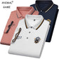 New Mens Embroidered Polo Shirts Summer Short Sleeve Shirt Luxury Top Lapel Streetwear Men Breathable Lightweight T Shirt Homme - Clothesfassion.store