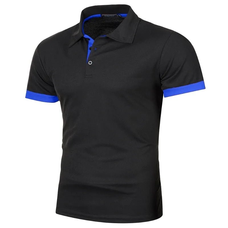 New Mens Short Sleeve Polo Shirt Solid Color Streetwear Lightweight Lapel Tshirts for Men Summer Jogging Sport Tops - Clothesfassion.store