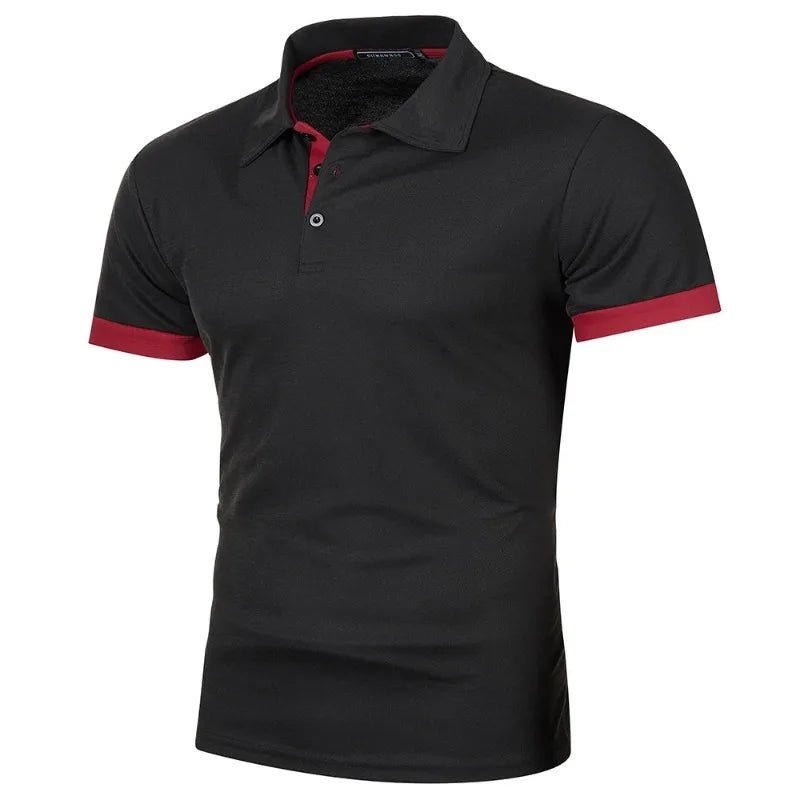 New Mens Short Sleeve Polo Shirt Solid Color Streetwear Lightweight Lapel Tshirts for Men Summer Jogging Sport Tops - Clothesfassion.store