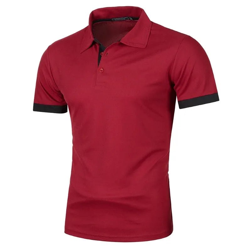 New Mens Short Sleeve Polo Shirt Solid Color Streetwear Lightweight Lapel Tshirts for Men Summer Jogging Sport Tops - Clothesfassion.store