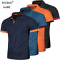 New Mens Short Sleeve Polo Shirt Solid Color Streetwear Lightweight Lapel Tshirts for Men Summer Jogging Sport Tops - Clothesfassion.store