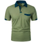 New Men's Short Sleeve T Shirts Solid Color Polo Shirt with Pockets Breathable Loose Basic Shirts for Men Lightweight Tops - Clothesfassion.store
