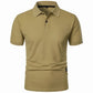 New Solid Color Polo Shirt Men's Short Sleeve Button Tshirts Lapel Lightweight Streetwear Sport Casual Tops - Clothesfassion.store