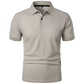 New Solid Color Polo Shirt Men's Short Sleeve Button Tshirts Lapel Lightweight Streetwear Sport Casual Tops - Clothesfassion.store