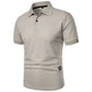 New Solid Color Polo Shirt Men's Short Sleeve Button Tshirts Lapel Lightweight Streetwear Sport Casual Tops - Clothesfassion.store