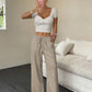 New straight leg floor length pants with European and American temperament - Clothesfassion.store