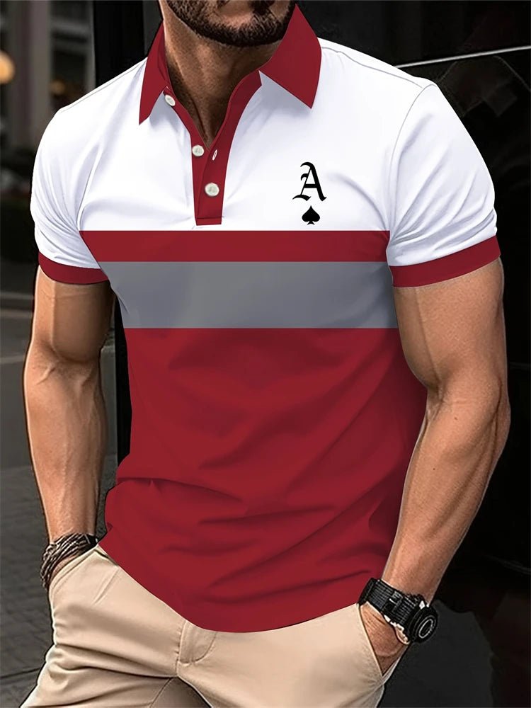 New Summer Men's Short - sleeved Fashion T-shirt Slim Polyester Polo Shirt Men's Business Casual Lapel Golf Short - sleeved Clothing - Clothesfassion.store