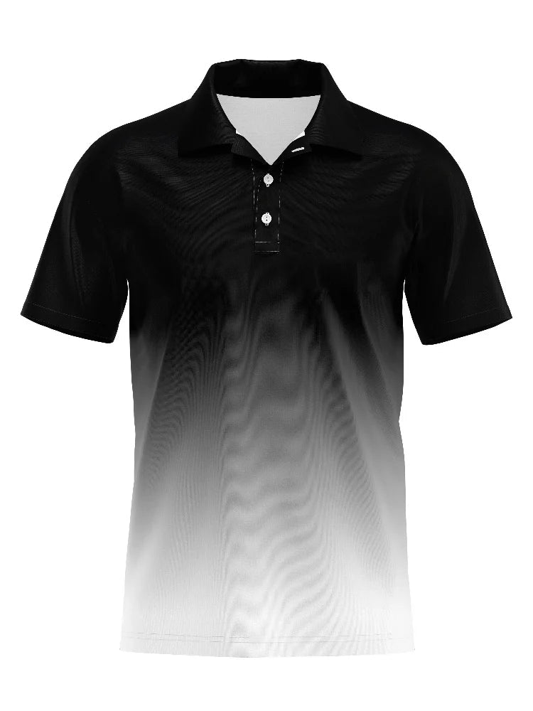 New Summer Men's Short - sleeved Fashion T-shirt Slim Polyester Polo Shirt Men's Business Casual Lapel Golf Short - sleeved Clothing - Clothesfassion.store