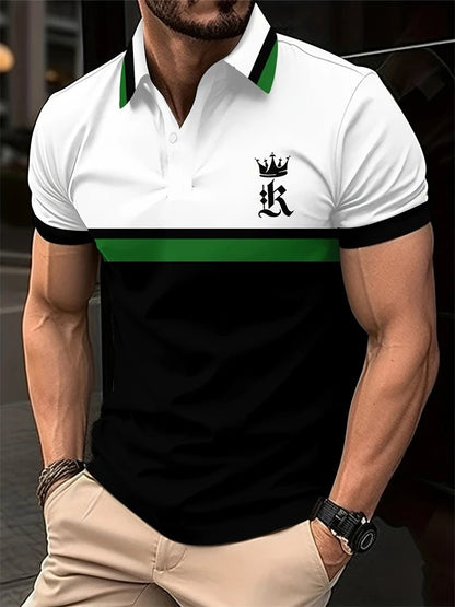 New Summer Men's Short - sleeved Fashion T-shirt Slim Polyester Polo Shirt Men's Business Casual Lapel Golf Short - sleeved Clothing - Clothesfassion.store