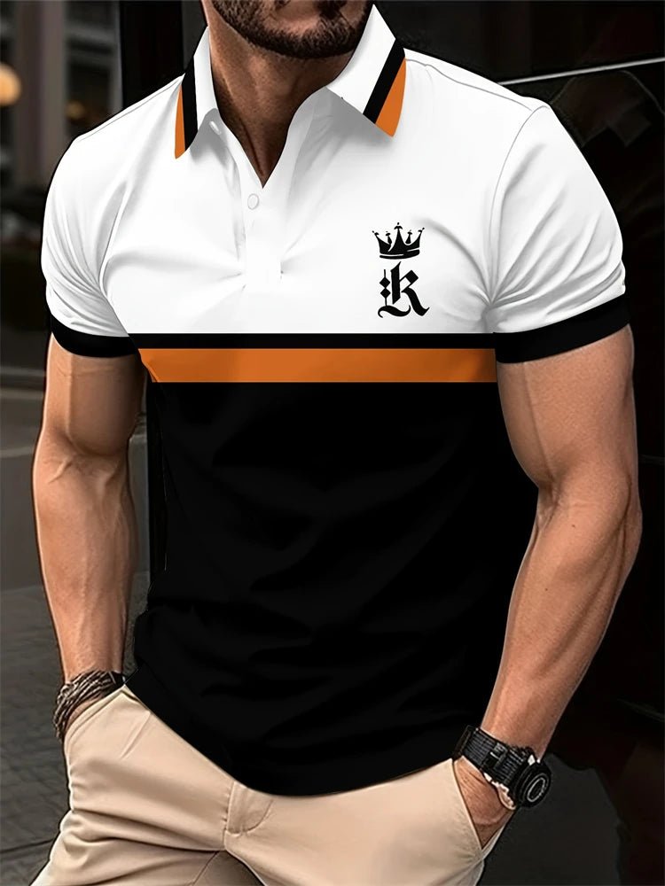 New Summer Men's Short - sleeved Fashion T-shirt Slim Polyester Polo Shirt Men's Business Casual Lapel Golf Short - sleeved Clothing - Clothesfassion.store