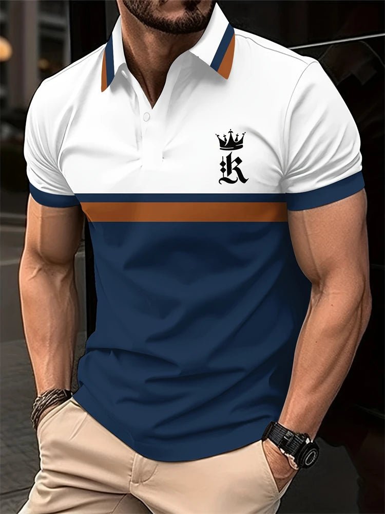 New Summer Men's Short - sleeved Fashion T-shirt Slim Polyester Polo Shirt Men's Business Casual Lapel Golf Short - sleeved Clothing - Clothesfassion.store