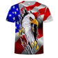 New USA Flag T-Shirt Men Women Stripes And Stars Pattern 3D Printed T Shirts Eagle American Flag Men's T-Shirts Summer Tops Tees - Clothesfassion.store