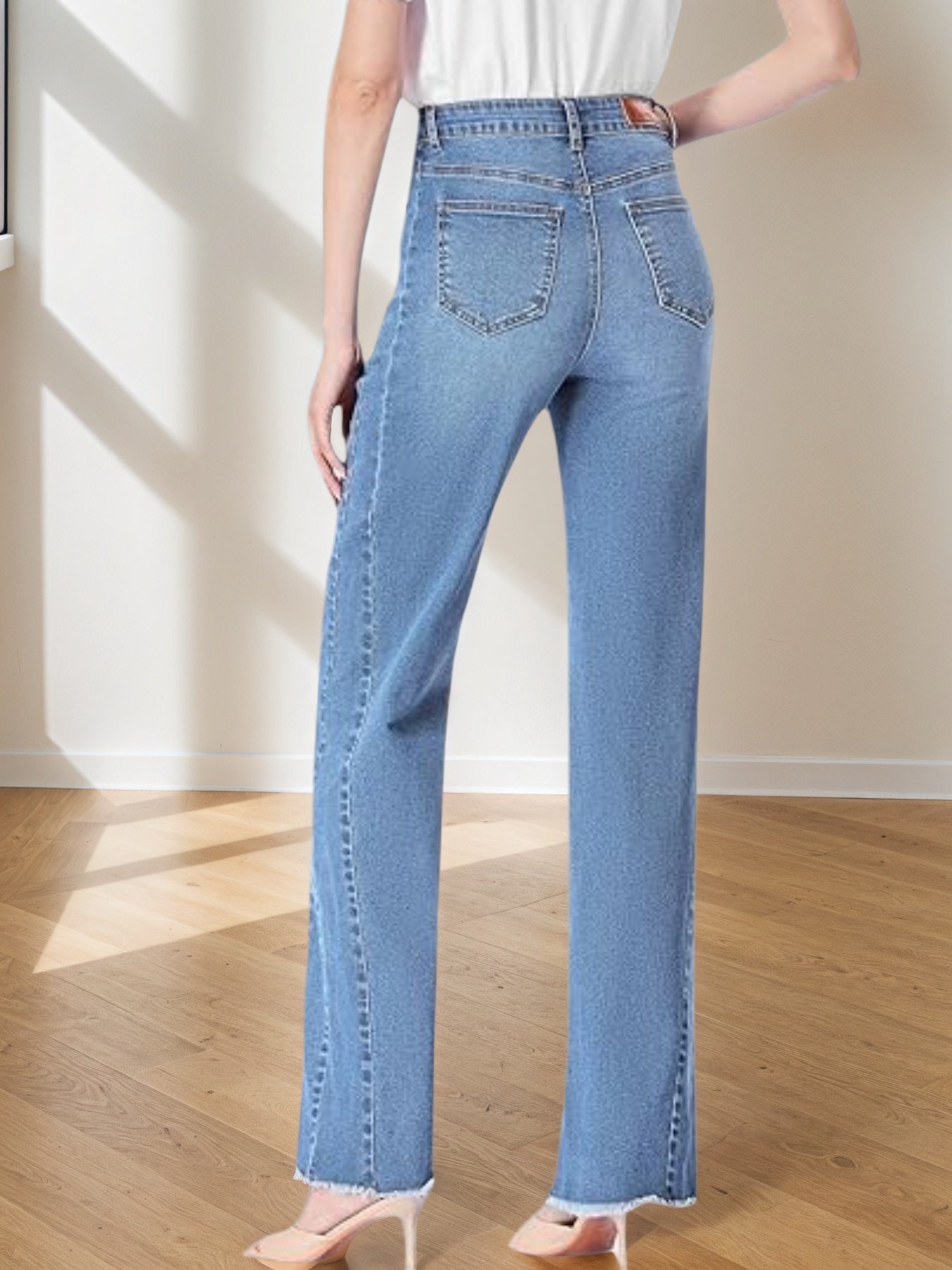 New Women's Jeans, Wide Leg Denim Pants, Suitable For All Seasons - Clothesfassion.store