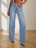 New Women's Jeans, Wide Leg Denim Pants, Suitable For All Seasons - Clothesfassion.store
