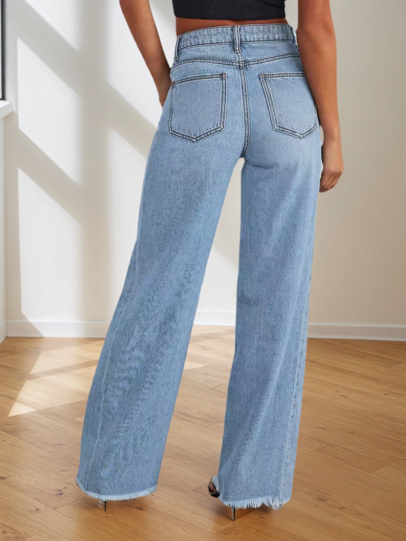 New Women's Jeans, Wide Leg Denim Pants, Suitable For All Seasons - Clothesfassion.store