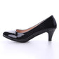 New Women's Shoes On Heels Elegant Medium High Heeled Ladies Pointed Toe Fashion Pumps For Woman Office Black White Red - Clothesfassion.store