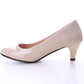 New Women's Shoes On Heels Elegant Medium High Heeled Ladies Pointed Toe Fashion Pumps For Woman Office Black White Red - Clothesfassion.store