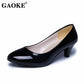 New Women's Shoes On Heels Elegant Medium High Heeled Ladies Pointed Toe Fashion Pumps For Woman Office Black White Red - Clothesfassion.store