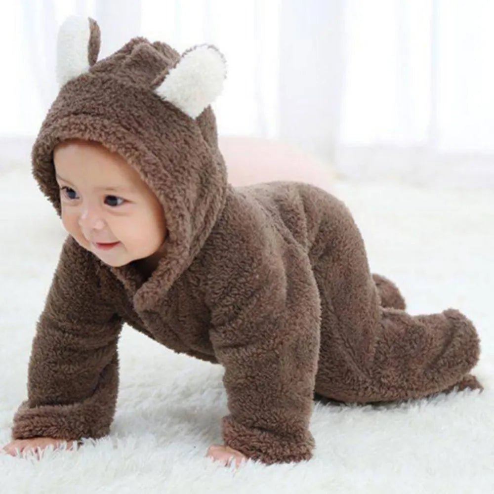 Newborn Baby Rompers Winter Warm Fleece Bebe Boys Girl Costume Infant Girls Clothing Animal Overall Baby Jumpsuits Xmas Outfit - Clothesfassion.store