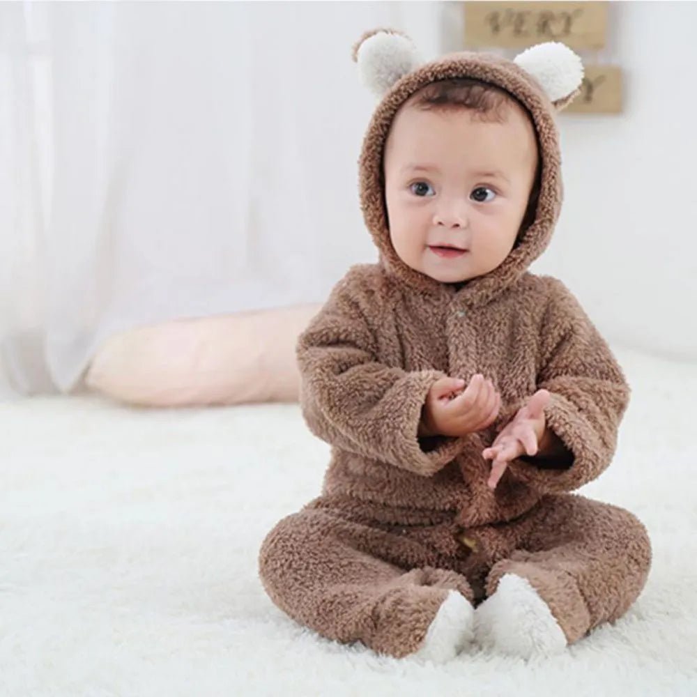 Newborn Baby Rompers Winter Warm Fleece Bebe Boys Girl Costume Infant Girls Clothing Animal Overall Baby Jumpsuits Xmas Outfit - Clothesfassion.store