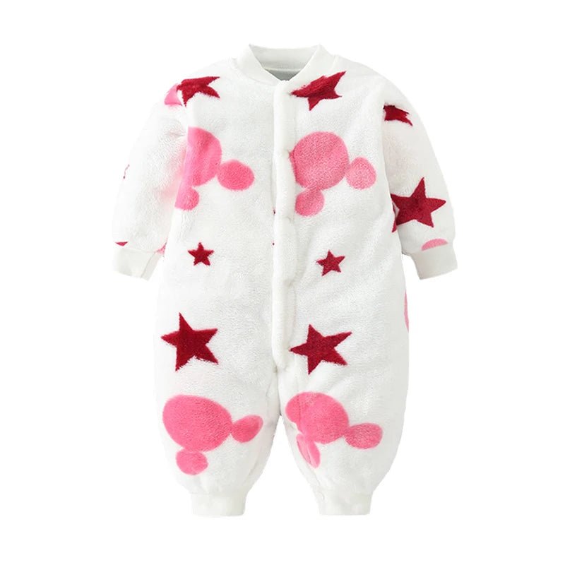 Newborn Baby Spring Winter Clothes Infant Jacket for Girls Jumpsuit for Boys Soft Flannel Bebe Romper Baby Clothes 0 - 18 Month - Clothesfassion.store