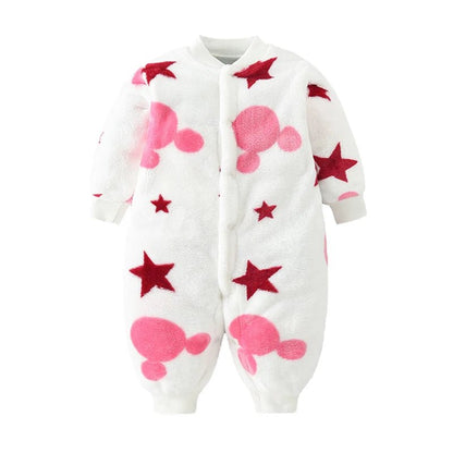 Newborn Baby Spring Winter Clothes Infant Jacket for Girls Jumpsuit for Boys Soft Flannel Bebe Romper Baby Clothes 0 - 18 Month - Clothesfassion.store