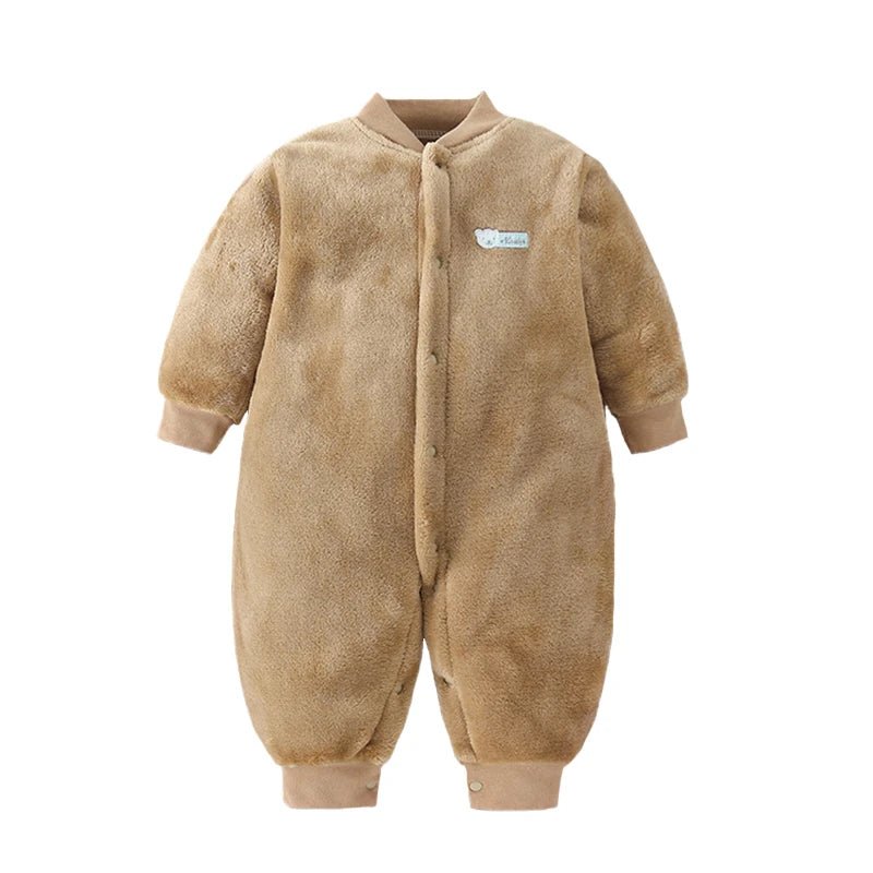 Newborn Baby Spring Winter Clothes Infant Jacket for Girls Jumpsuit for Boys Soft Flannel Bebe Romper Baby Clothes 0 - 18 Month - Clothesfassion.store
