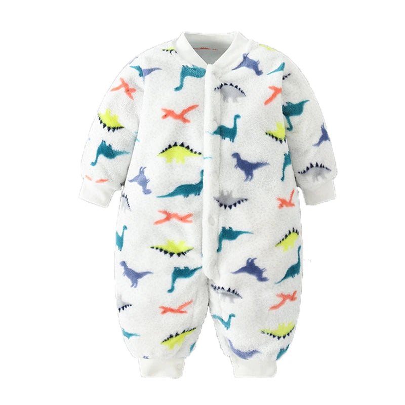 Newborn Baby Spring Winter Clothes Infant Jacket for Girls Jumpsuit for Boys Soft Flannel Bebe Romper Baby Clothes 0 - 18 Month - Clothesfassion.store