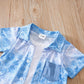 Newborn Clothes Vacation Wave Full Print Shirt Fake Two Comfortable Soft Boys And Girls Summer Short Sleeve Baby Jumpsuit - Clothesfassion.store