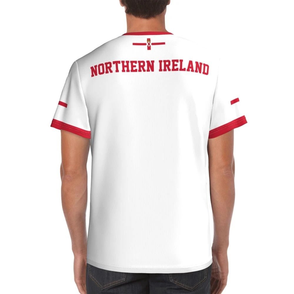 Northern Ireland Flag 3D Printed T Shirt Summer New Sports Football Jerseys For Men Trendy Soccer Team Crewneck Uniforms Tee - Clothesfassion.store