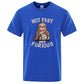 Not Fast Not Furious Kawaii Sloth Print Clothing Men Street Oversized T Shirts Breathable Cotton Streetwear Creativity T-Shirt - Clothesfassion.store