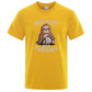 Not Fast Not Furious Kawaii Sloth Print Clothing Men Street Oversized T Shirts Breathable Cotton Streetwear Creativity T-Shirt - Clothesfassion.store