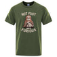 Not Fast Not Furious Kawaii Sloth Print Clothing Men Street Oversized T Shirts Breathable Cotton Streetwear Creativity T-Shirt - Clothesfassion.store