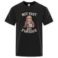 Not Fast Not Furious Kawaii Sloth Print Clothing Men Street Oversized T Shirts Breathable Cotton Streetwear Creativity T-Shirt - Clothesfassion.store