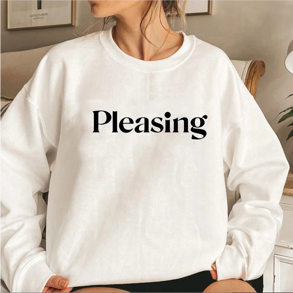 Pleasing Crewneck Sweatshirt HS Pleasing Sweatshirt TPWK Pleasing Hoodie Unisex Crewneck Sweatshirt Long Sleeve Pullovers Tops - Clothesfassion.store