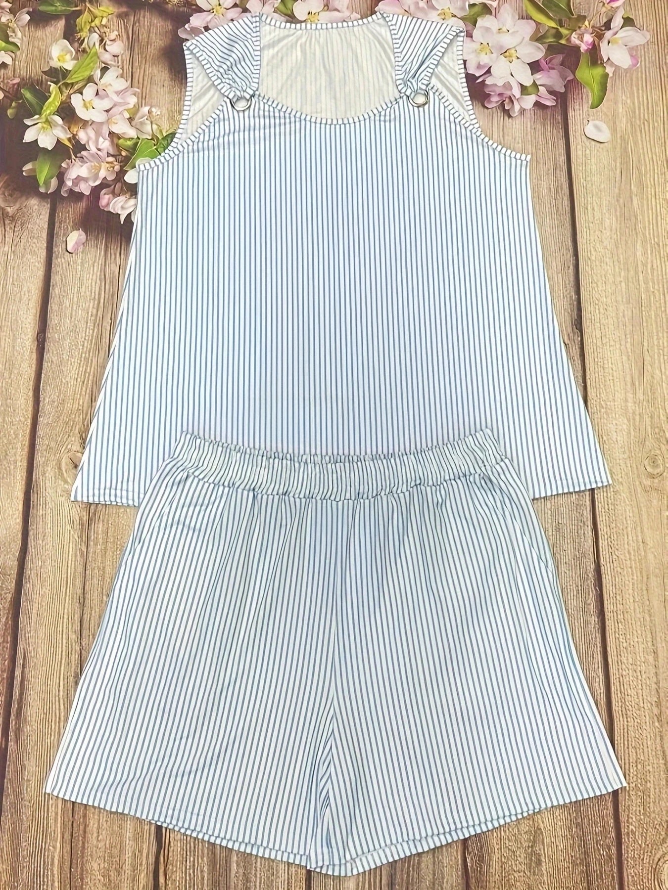 Plus Size Summer striped lady suit - Clothesfassion.store