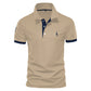 Polo Giraffe Shirt Men Quality Embroidery Summer Short Sleeve Polo Casual Business Social Mens Polos BR Size - Clothesfassion.store