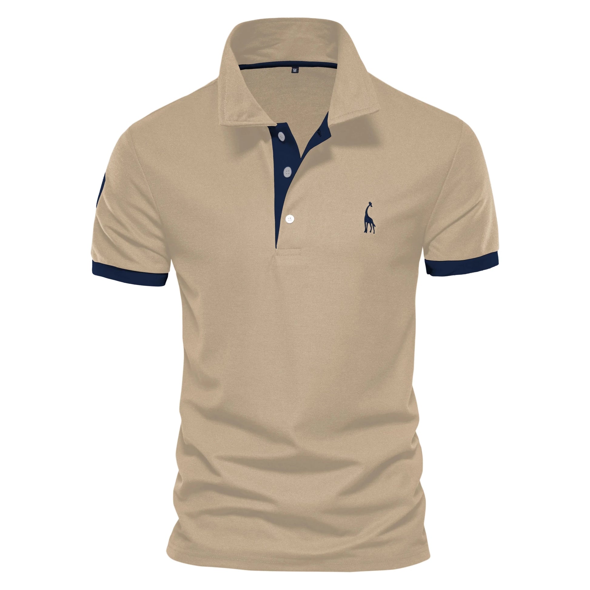 Polo Giraffe Shirt Men Quality Embroidery Summer Short Sleeve Polo Casual Business Social Mens Polos BR Size - Clothesfassion.store