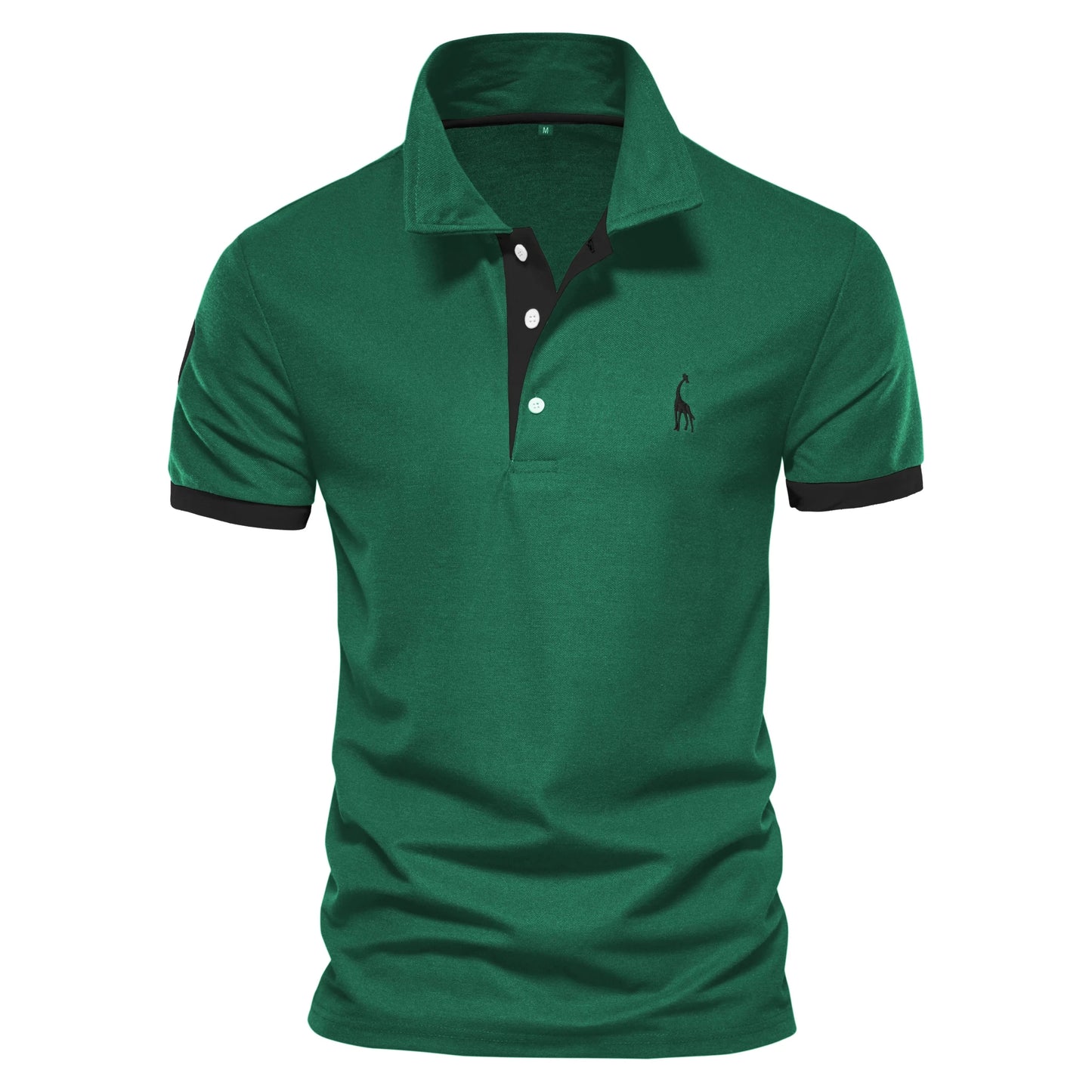 Polo Giraffe Shirt Men Quality Embroidery Summer Short Sleeve Polo Casual Business Social Mens Polos BR Size - Clothesfassion.store