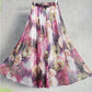 Printed Elastic Waist Slimming Large Hem Skirt - Clothesfassion.store
