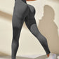 Seamless yoga pants peach sports high waist and hip lifting fitness cropped pants - Clothesfassion.store