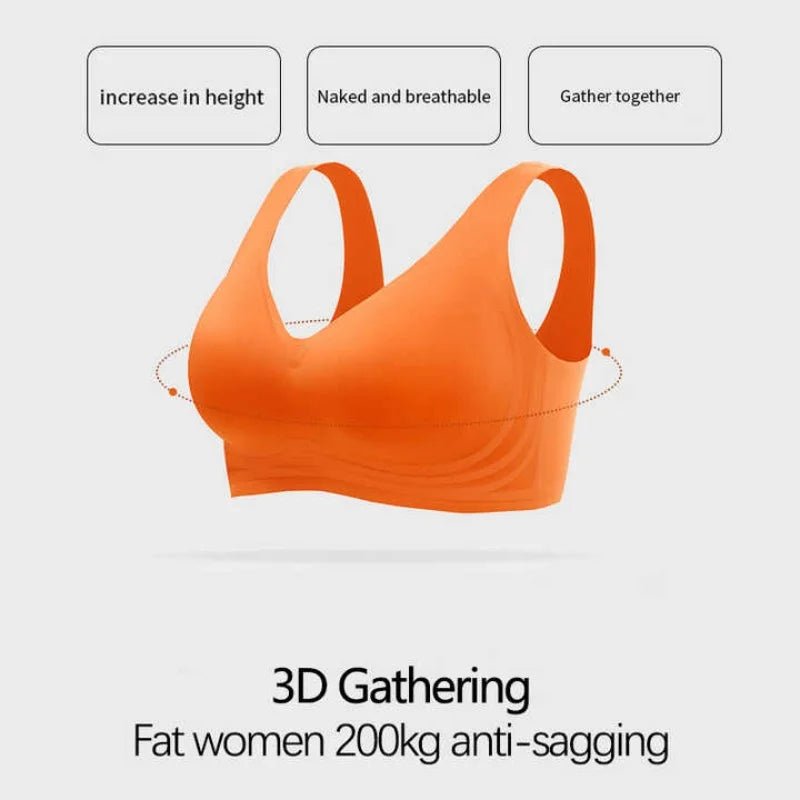 Sexy Female Lingerie Large Size No Trace Beautiful Back Bra Tube Top Underwear Thin Big Breasts Show Small Bras for Women - Clothesfassion.store