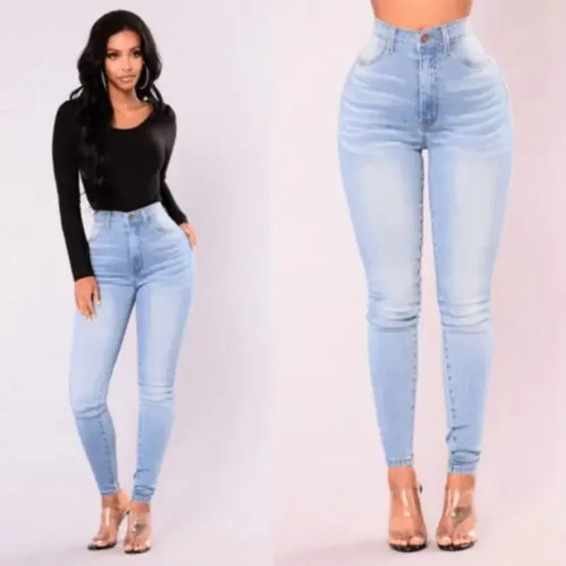 Sexy Jeans Women Denim Skinny Pants High Waist Stretch Lady Jeans Push Up Leggings Slim Pockets Button Pencil Jeans Women Pants - Clothesfassion.store
