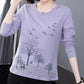 Shintimes Spring Woman Clothes Embroidery Patchwork Long Sleeve T Shirt Women 2022 Fall T-Shirt Loose Cotton Tee Shirt Femme - Clothesfassion.store