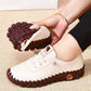 Sneakers for Women Leather Casual Vulcanized Female Shoe Soft Comfortable Flat Loafers Shoes Slip on Shoes Zapatillas De Mujer - Clothesfassion.store